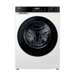 Haier X Series 5 10kg Freestanding Washing Machine, 1400 RPM, A -20% Rated, Smart AI Cycle, hOn App, 15 Programmes, Smart Dual Spray, White & Black Door, 52x60x85 cm - HW100-BP14357UUK