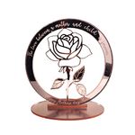 Print Maniacs Rose Hoop For Mothers Day Acrylic Mum Mam Mama Plaque Trophy Showcase Sign (Rose Gold)