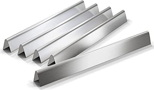 QuliMetal 7540, 24.5" Stainless Steel Flavorizer Bars Replacement for Weber Genesis (3 Burners) 300 Series E-310/E-320 S-310/S-320 EP/CEP-310 & 320 (with Side Control), 16 Gauge Heat Plate (5-Pack)