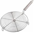 LAGET Roasting Net, Stainless Steel Wire Roaster, Papad Jali,Roti Grill,Chapati, Grill Chicken Grill Round Roaster 20CM (Silver)