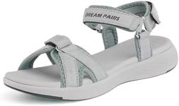 DREAM PAIRS Women's Sport Athletic Sandals Outdoor Hiking Sandals,Size 10,Grey,QDL19001L