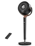 DREO 20 dB Standing Fan for Bedroom, 120°+120° Omni-directional Cooling Fans, 90 ft Circulator With Remote, DC Motor Pedestal Fans, 35-40" Adjustable Height Electric Fan, 8 Speeds, 3 Modes, 8H Timer