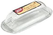 Tablecraft H124 Clear Glass Butter Dish