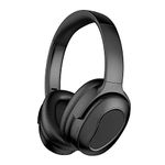 TecStar Pioneer Over-Ear Optimized Wireless Headphones - Active Noise Cancelation - Built-in Sensitive Mic, Over-Ear Upgraded Bass, Class1 Bluetooth, Over 25 Hours of Listening Time (Matte Black)