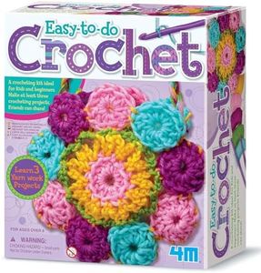 4M Easy to do Crochet Art Kit, Learn to Crochet, Suitable for Boys and Girls Ages 8 and Above, Arts and Crafts Kit