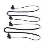 kwmobile Straps Compatible with Samsung Galaxy Buds Pro - 2x Silicone Holder for Wireless Earphones - Black/Blue