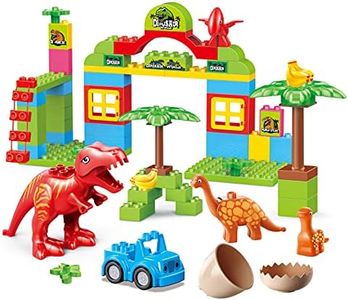 ToyVelt Dinosaur Blocks Toy 72 Piece Jurassic Era, Children's Dinosaur Blocks, Dinosaur Blocks for Kids 3-5, Dino Building Blocks, Dinosaur Building Blocks, for Boys&Girls 3-12 Years Old