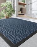 Door Mat for Indoor Outdoor, Durable Rubber Heavy Duty Doormat, 17x29, Waterproof, Easy Clean, Low-Profile, Commercial Floor Mats for Entry, Garage, Patio