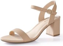 Ankis Nude Black Heels, 2.5'' Block