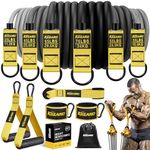 Resistance Bands Set, 300lbs Heavy Exercise Bands with Handles, Door Anchor, Leg Ankle Straps, Fitness Workout Bands for Men - Home Gym Workout Equipment for Strength Training, Physiotherapy