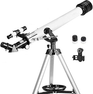 Telescope 60AZ Refractor Telescope Scope - 60mm Aperture and 700mm Focal Length, Multi-Layer Green Film, with Digiscoping Adapter for Photography