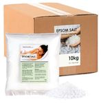 Epsom Salts 10kg – Pure Magnesium Sulphate Mineral – Epsom Bath Salts for Health, Exfoliating, Feet and Muscle Soak - Additive Free Magnesium Salts for Bath