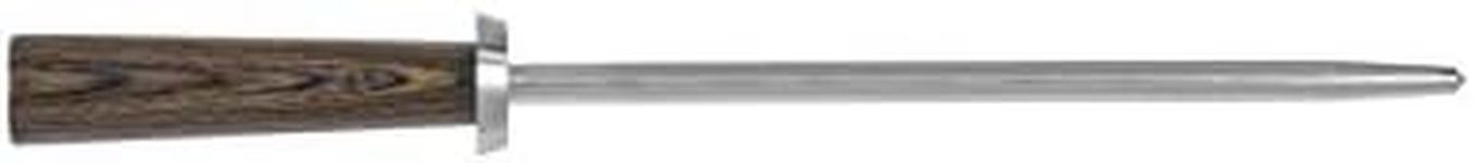 Shun Cutlery Kanso Combination Honing Steel 9", Gently Corrects Rolled Knife Edges, Smooth & Micro-Ribbed Honing Rod, Built-in Angle Guide, Professional Japanese Honing Steel