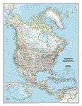 National Geographic: North America Classic Political Wall Map - Enlarged - 35.75 x 46.25 inches - Art Quality Print