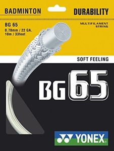 YONEX BG 65 Badminton String - Yellow