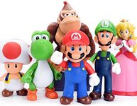 ABESSLON 6pcs/Set Mario Figures Toy