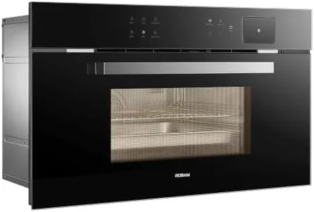 ROBAM 30 Inch Built-in Combi Steam Oven, 1.7 cu.ft, 13 Cooking Functions with Steam, Convection, Roast & Bake, 50 Preset Recipes, Hi-Temp Steam up to 300°F, Black Glass & Stainless Steel CQ762 (Black)