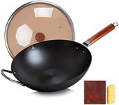 WANGYUANJI Carbon Steel Wok,14.2" W