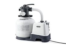 INTEX QX2100 Krystal Clear Sand Filter Pump & Saltwater Systems with Electrocatalytic Oxidation: Keeps Water Clear – Removes Bacteria – Reduces Chemical Use – 24-Hour Timer – Up to 8500 Gallon Pools