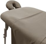 LONDON LINENS Soft Microfiber Massage Table Sheets Set 3 Piece Set - Includes Massage Table Cover, Massage Fitted Sheet, and Massage Face Rest Cover (Walnut), Pack of 2