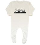 Shopagift Personalised Back Off! Grandma is Crazy and I'm not Afraid to use her Baby Sleepsuit Romper White