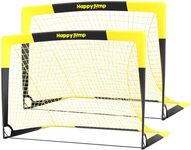 Happy Jump Soccer Goal 7x5FT 5x3.6FT 4x3FT 3x2.2FT Pop up Soccer Net for Kids Backyard Training, 4x3 FT 2 Set