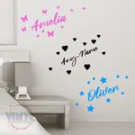 Personalised Wall Name With Shapes - Premier Style