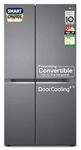 LG 650 L, 3 Star, Smart Inverter Compressor, Convertible, Door Cooling+, Frost Free Double Door Side by Side Refrigerator (GL-B257HDS3, Dazzle Steel, Express Freeze)