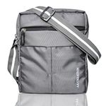 AA CREATION Messenger Cross Body Sling Bag For Men & Women - Utility & Essentials Bag For Travel, Office And Business - Organised, Spacious & Durable - Polyester - Unisex (Capacity-10 L) (Grey)