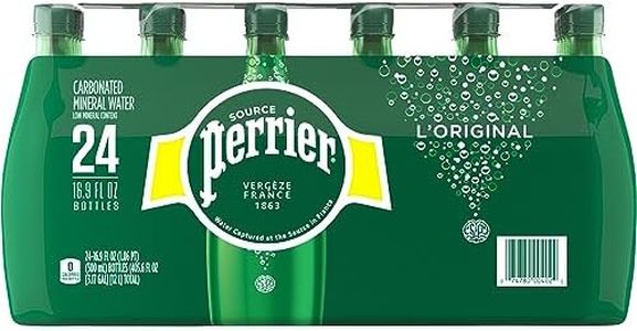 Perrier Carbonated Mineral Water Plastic Bottles, Original, 16.9 Fl Oz (Pack of 24), 405.6 Fl Oz