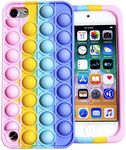 Case for iPod Touch 7 Cute Bubble Pop iPod Touch 6/5 Case Push Fidget Sensory Soft Silicone Stress Reliever Cover Compatible with iPod Touch 5th/6th/7th Generation