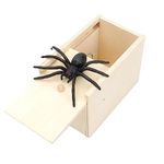 Fgbetcv Spider Box,Wooden Spider Prank Box,Surprise Wooden Gag Gift,Realistic Spider Handcrafted Wooden Box Funny Toys Gifts For Halloween,Fake Spider in a Box Prank Gift