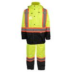 Holmes WorkWear Men's HI-VIS Safety Rain Suit (Yellow, Yellow, X-Large