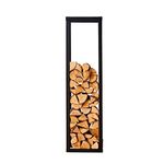 Neo Large Black Firewood Log Rack Storage 150x40x25cm Holder Metal Shelf Stand Tall Steel