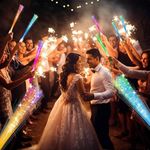 28 Pcs LED Flashing Sticks Glow Fiber Wands, Bottle Sparklers Magic Flame Wedding Send Off, Glow in The Dark Party Favor Bulk, Fuegos Artificiales Light Up Toy Hora Loca Decoration Christmas NewYear