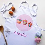 Tigerlilyprints Kids Apron, Girls apron, Personalised, Children's Aprons, 2 Sizes, Baking Gifts,Cooking Gift. (5-10 yrs)