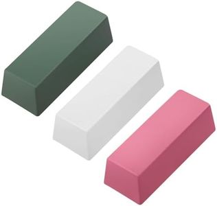 Angerstone Metal Polishing Compound Kit- Stropping Compound for Leather Strop, Buffing Compound(3-Pack, Total 4 Oz), Green White Red Buffing Bar