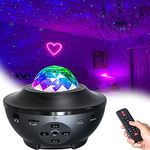 Starry Night Light Projector Bedroom,Galaxy Projector Light Ocean Wave Projector LED Nebula Cloud and Bluetooth Music Speaker As Gifts Decor Birthday Party Wedding Bedroom Living