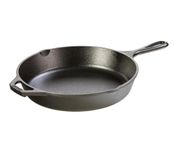 Lodge Cast Iron Skillet, Pre-Seasoned and Ready for Stove Top or Oven Use, 10.25", Black