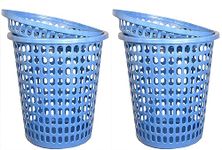 mastBus Plastic Laundry Basket/Bag, 17x17x21 inch, 50L, Blue, Set of 2