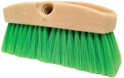 Teravan Green Flow Through Brush Head, 8-Inch Extra Soft Bristle Brush for Gentle Car Wash, RV, Boat, Window & Floor Cleaning, Compatible with Pole Handle