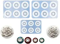 3Pcs Resin Flat Round Bead Mold Big Hole Beads Casting molds Silicone Mould Metal core Included (3pcs Big Hole Beads)