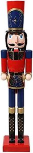 Sunnydaze Conrad The Bold 36-Inch Indoor Christmas Traditional Wooden Nutcracker Decor Statue