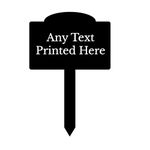 [Custom] Personalised Any Text Traditional Garden Stake Spike Marker Tree Marker Garden Sign Selection Of Colours Available (UV PRINTED) (Black)