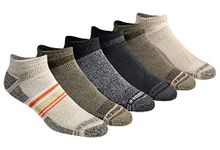 Eddie Bauer Men's Socks Dura Dri Moisture Control Low Cut Socks, Olive Assorted (6 Pairs), Large