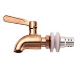 Lyty Beverage Dispenser Replacement Spigot Stainless Steel Polished Finished, Drink Dispenser Wine Barrel Spigot Faucet Tap with Anti-Clogging Cap