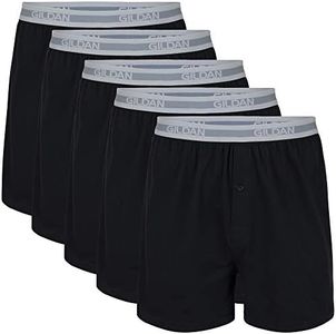 Gildan Men's Underwear Boxers, Multipack, Black (5-Pack), Large