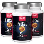 FatCut – Pre Workout Capsules - Guarana, Green Tea, Cayenne Pepper, Brown Algae, Black Pepper, L Carnitine and B Complex Vitamins – 90 Capsules for 45 Days – SlimJoy