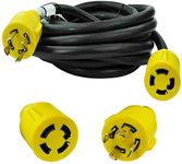 Leisure Cords 4-Prong 25 Feet 30 Amp Generator Cord, 10 Gauge Heavy Duty L14-30 Generator Power Cord Up to 7,500W (25-Feet)