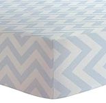 Kushies Baby Fitted Crib Sheet, Blue Chevron